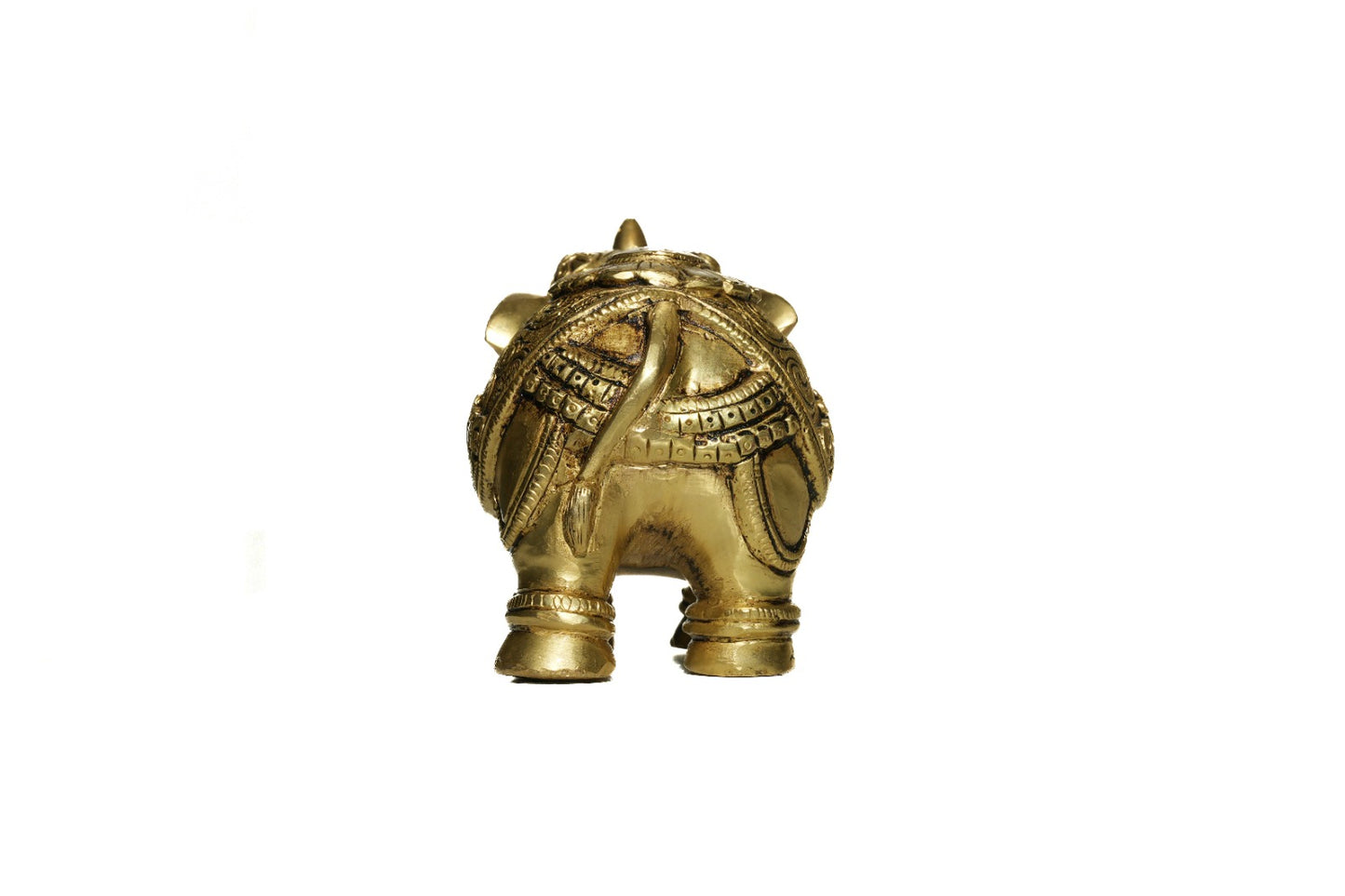 Antique Finish Brass Elephant Idol – Traditional Vastu & Home Decor