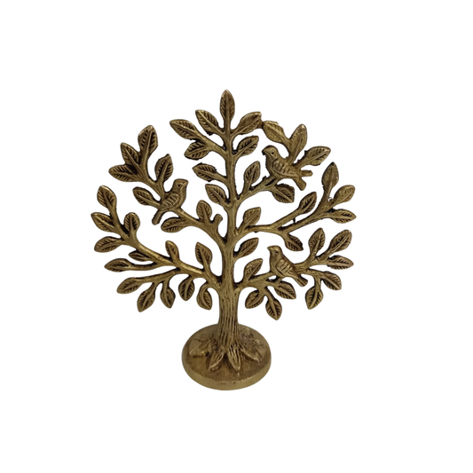Handcrafted Brass Kalpavriksha Tree with Birds – Vastu & Home Decor