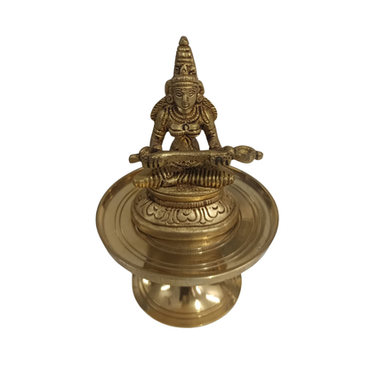 Handcrafted Brass Annapoorani Amman Idol – Goddess of Food & Prosperity