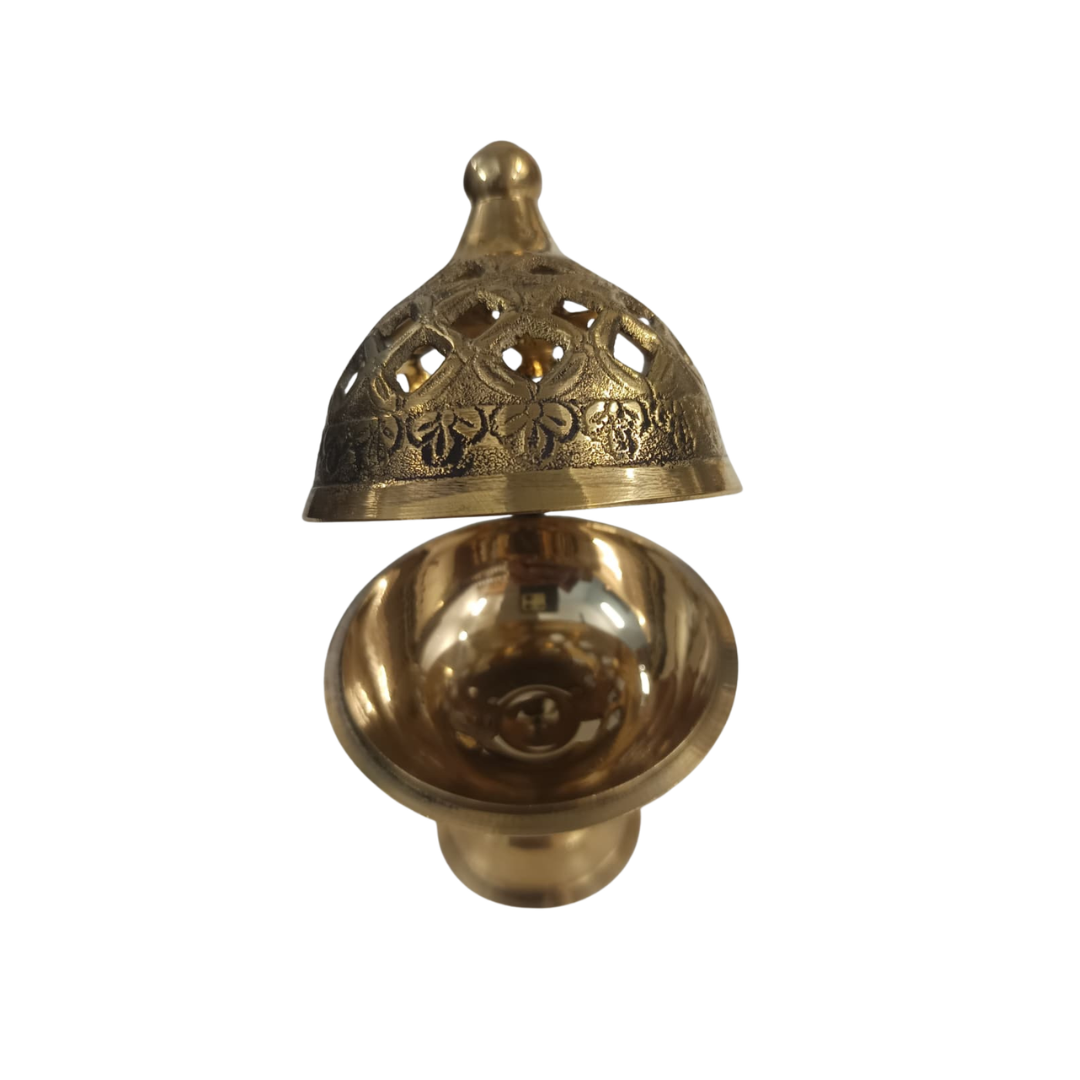 Premium Brass Dhoop Holder – Incense Holder for Pooja